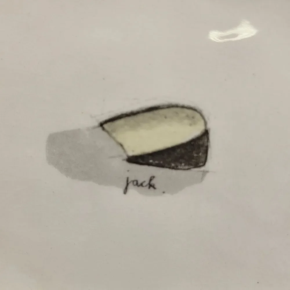 Crate & Barrel Jack Cheese Oval Serving Plate (See Also Camembert & Cheddar)